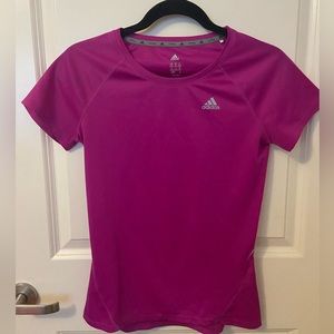 Magenta adidas workout shirt